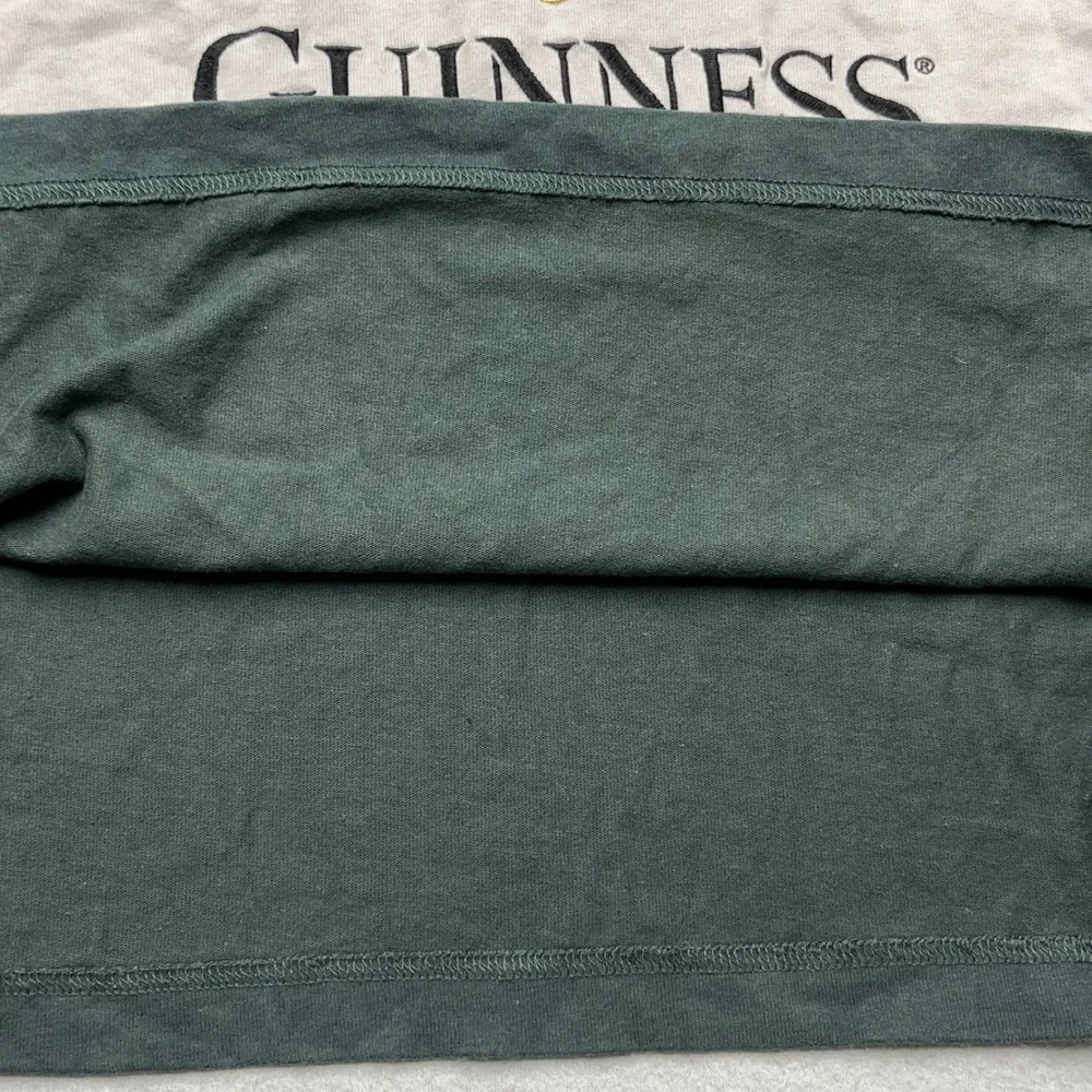 VTG Abercrombie & Fitch Guinness Rugby Shirt XXL Green Cropped Long Sleeve Polo‎ - Picture 9 of 11